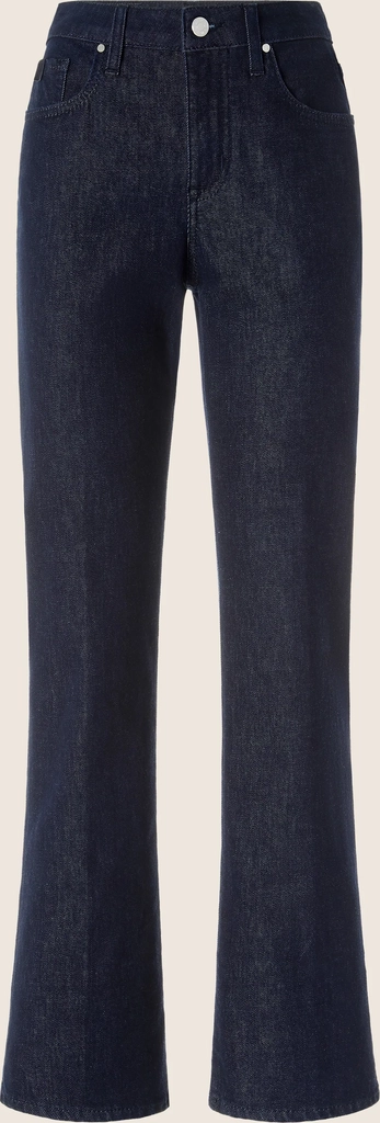 kate straight 5 pocket jeans in dark blue comfort denim with rinse wash
