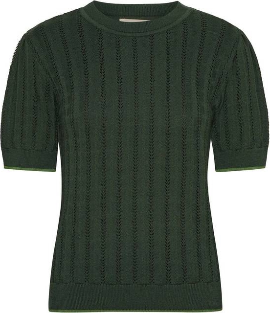 GROBUND Almine Knit Tee - Dark Green