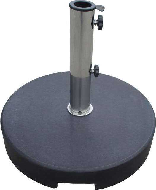 Hoffman Parasolfod Granit 35 kg Rund Sort