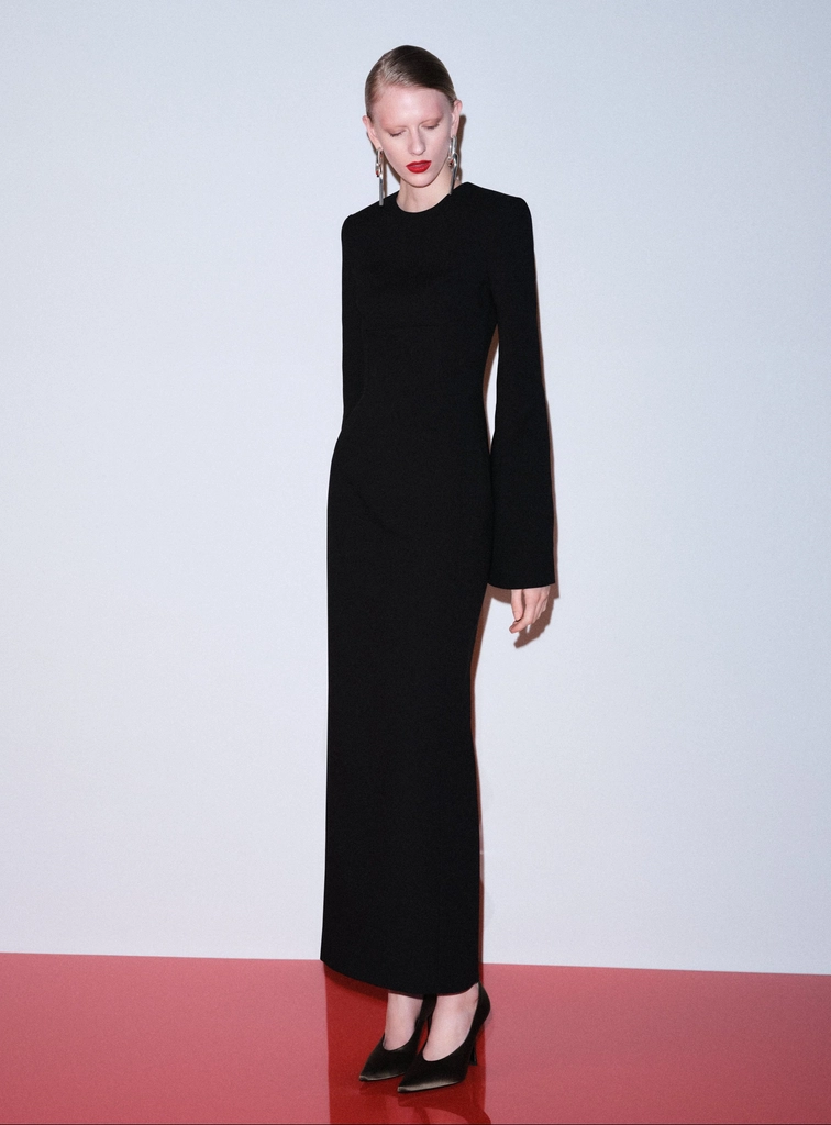 the corday maxi dress in black