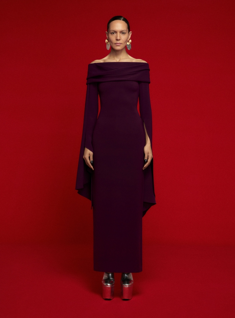 the arden maxi dress in aubergine