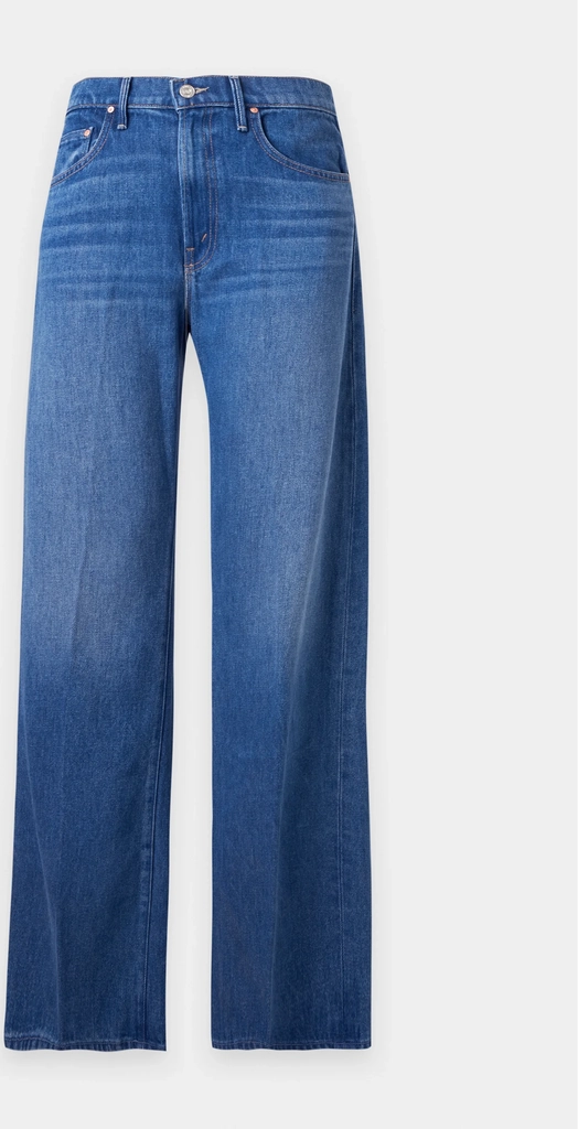 motherthe mid rise lasso sneak superior - jeans relaxed fit - blue denim