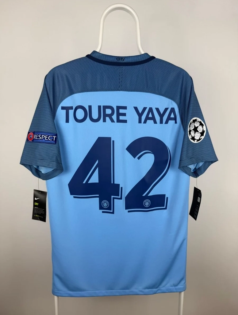 yaya toure - manchester city 2016/17 hjemmebane trøje m 🇨🇮