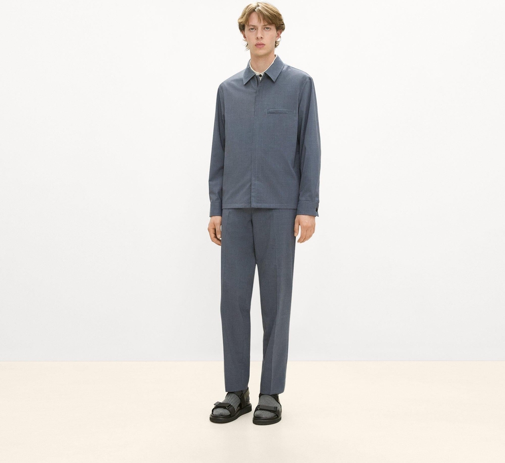 curtis drawstring trousers in motion wool