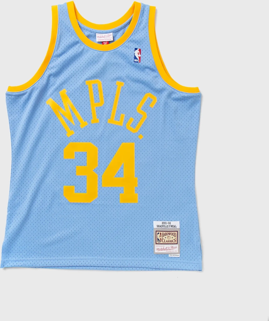 nba swingman jersey los angeles lakers 2001-02 shaquille o'neal #34