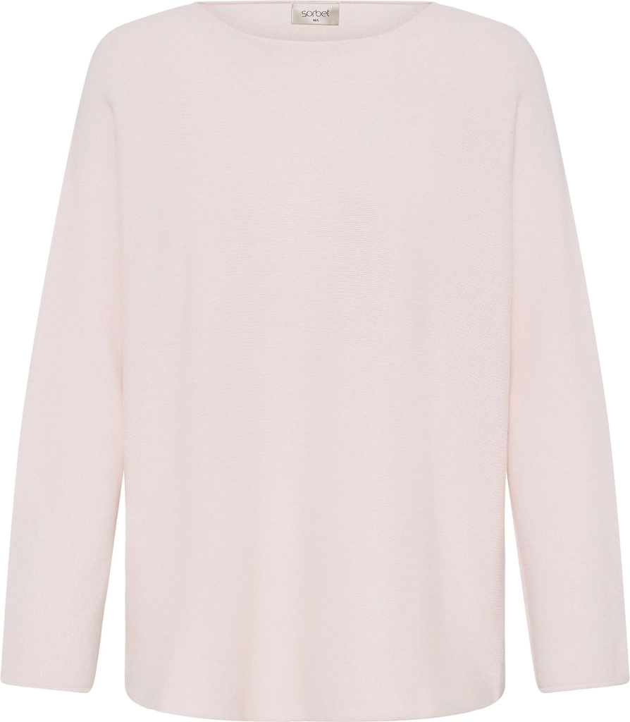 sorbetstriktrøje - soft pink