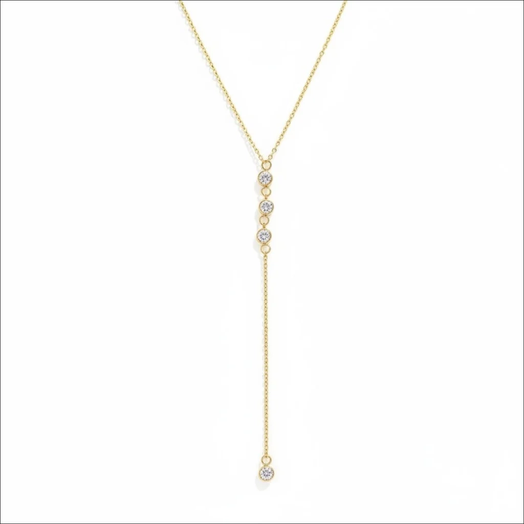 liva drop pendant necklace – 18k gold plated