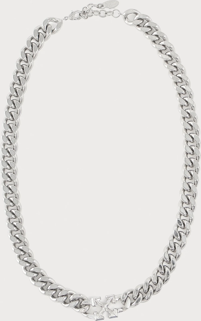 off-whitearrow necklace - halskæde - silver-coloured