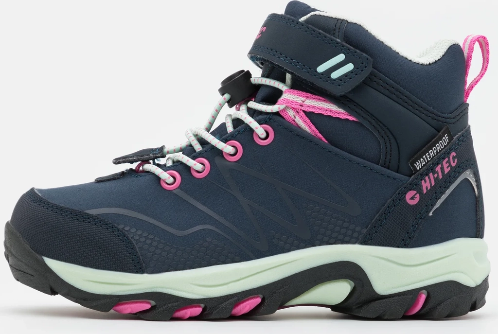 hi-tecblackout mid wp unisex - hiking shoes - light navy/light mint/light fuchsia
