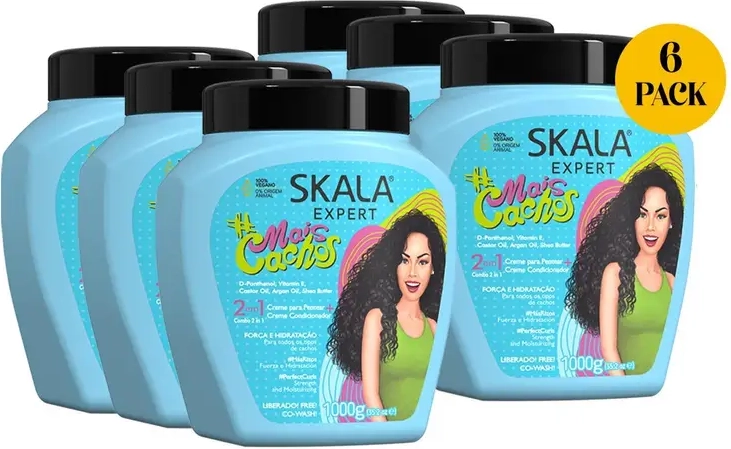 skala expert mais cachos 35.2 oz – brazilian curly hair treatment (6-pack) conditioner
