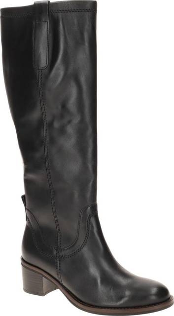 Gabor Damenstiefel Langschaft Echtleder Mittlerer Absatz - Schwarz