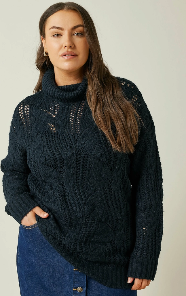 evansroll neck - striktrøje - blue