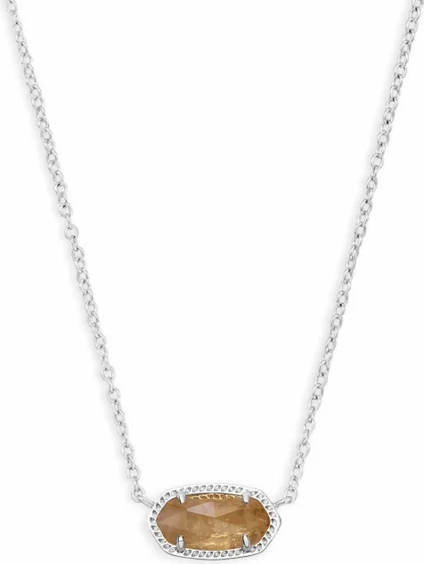 elisa silver pendant necklace in citrine