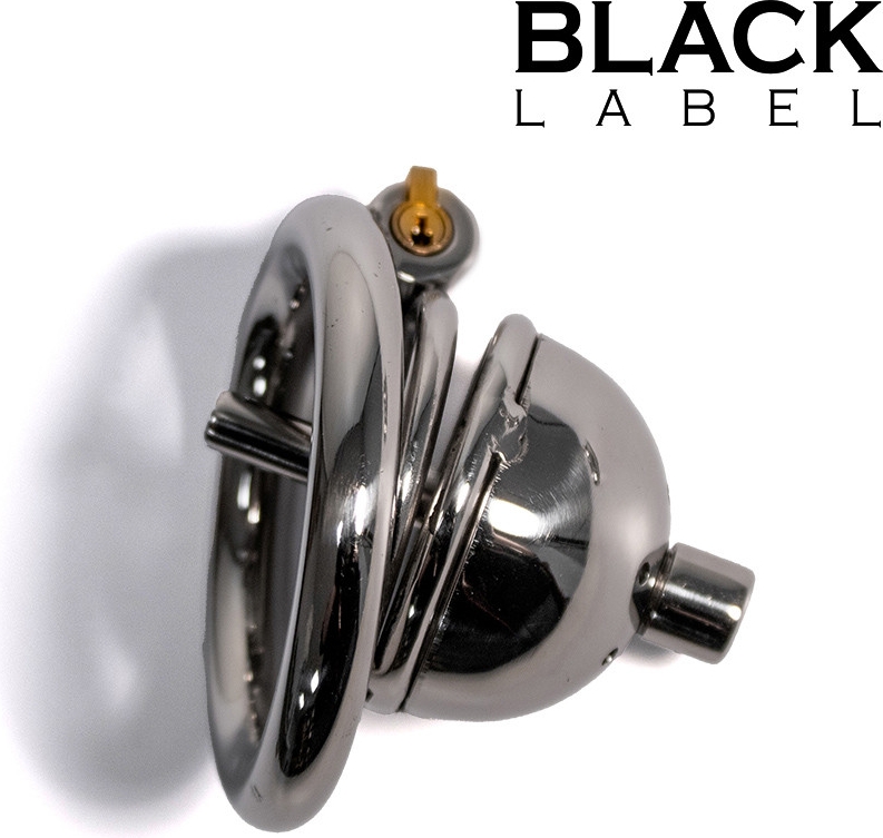 black label the knob dome chastity cage with sound 45+50mm rings