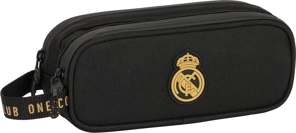 double pencil case black/mustard real madrid