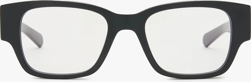 alec briller i solid black og clear lens med blue light