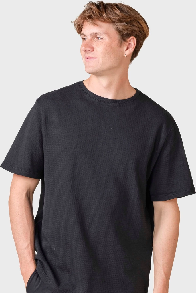 mens boxy structure tee - black