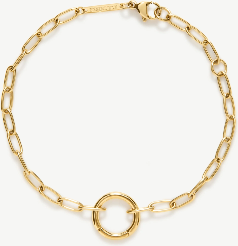paperclip chain charm bracelet