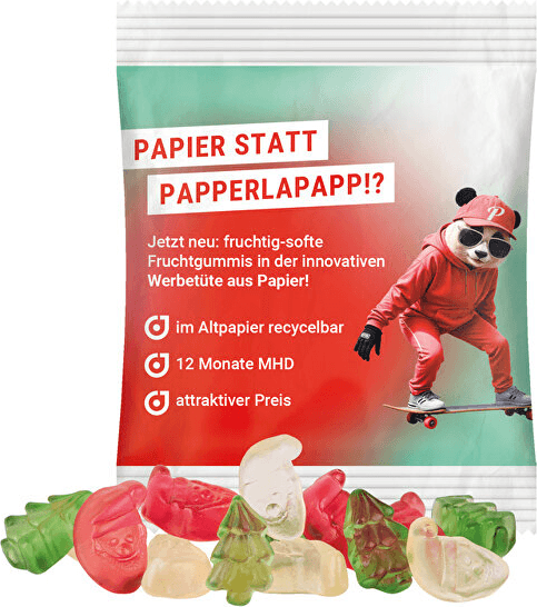 mini kræmmerhus, 10 g, hvidt genbrugspapir, trolli julemix