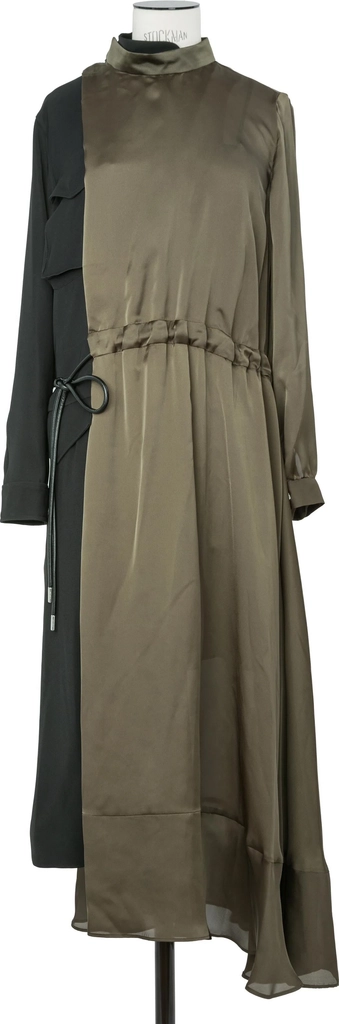 crepe back satin x satin dress