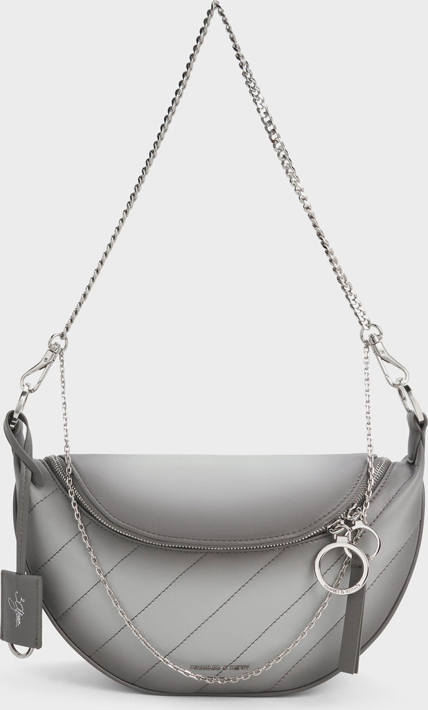 Charles & Keith Philomena Half-Moon Crossbody Bag