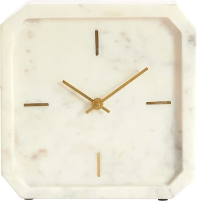 clock 20,5x6x20,5 cm pablia marble white