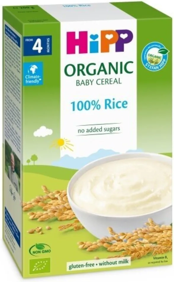 hipp organic 100% rice baby cereal 200g (5 pack)