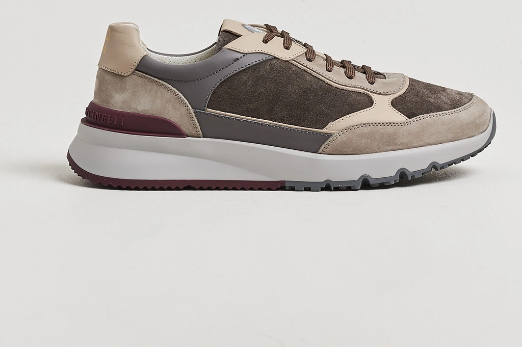 brunello cucinelli running sneakers grey