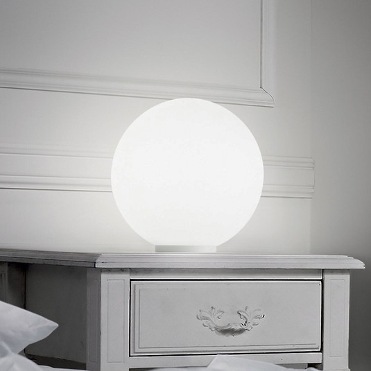 ideal lux bordlampe mapa, ø 20 cm, opalglas, kugle, e27