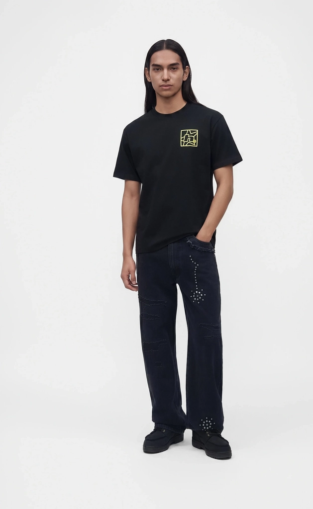 hufcyberpunk tee - t-shirts print - black