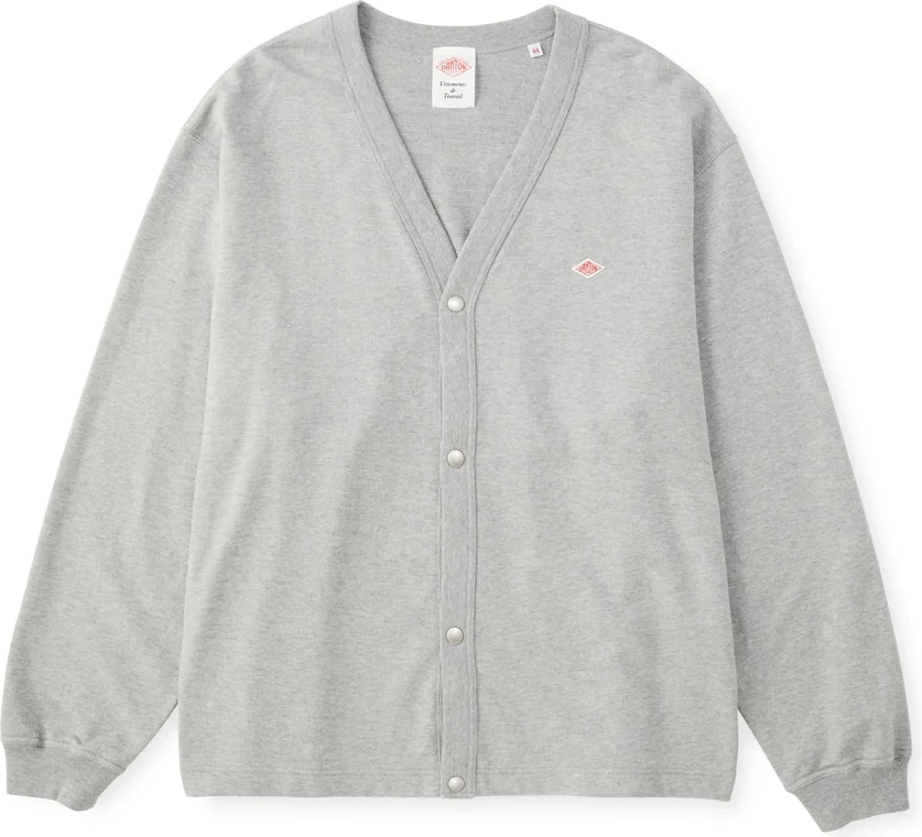 men's cotton terry v-neck cardigan