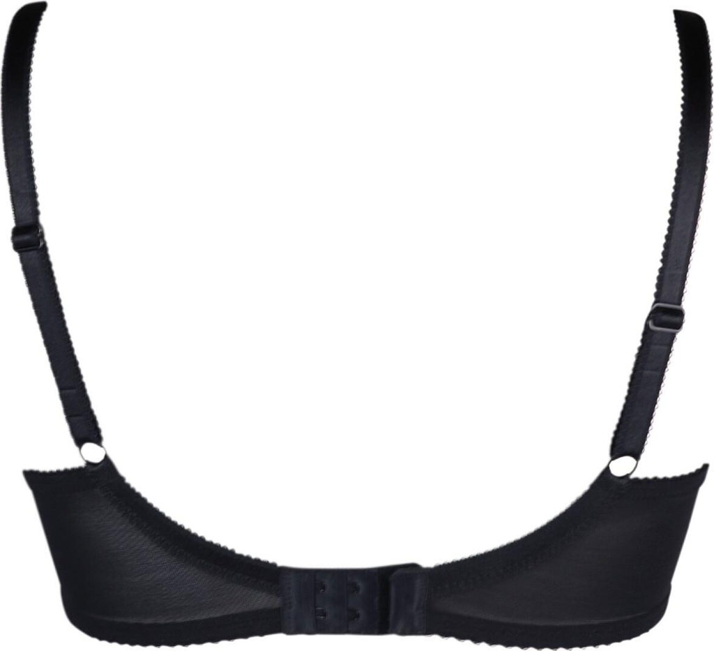 amour padded balconette bra - black/scarlet