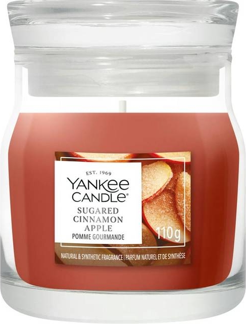 Yankee Candle Sugared Cinnamon Apple Red Fruity Scented Candle 110g