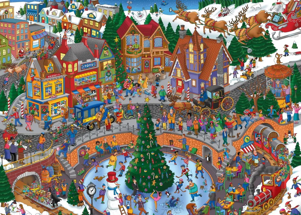 puzzle skelton: holiday at christmas
