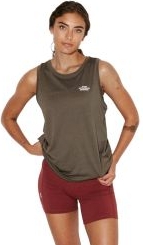 EYDA Freja Top Dame T-skjorter Singleter - Olive Brown