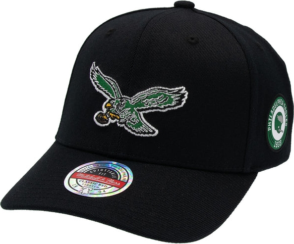 philadelphia eagles mitchell & ness blackout classic red snpback nfl cap schwarz