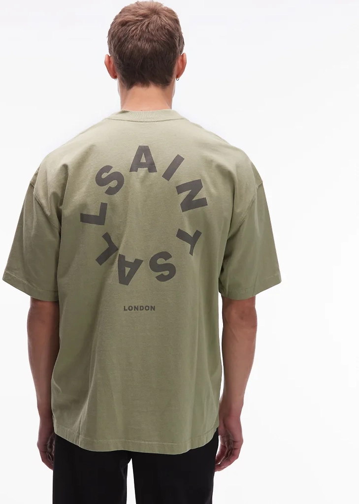 AllSaints - Tierra - Lysegrøn oversized T-shirt
