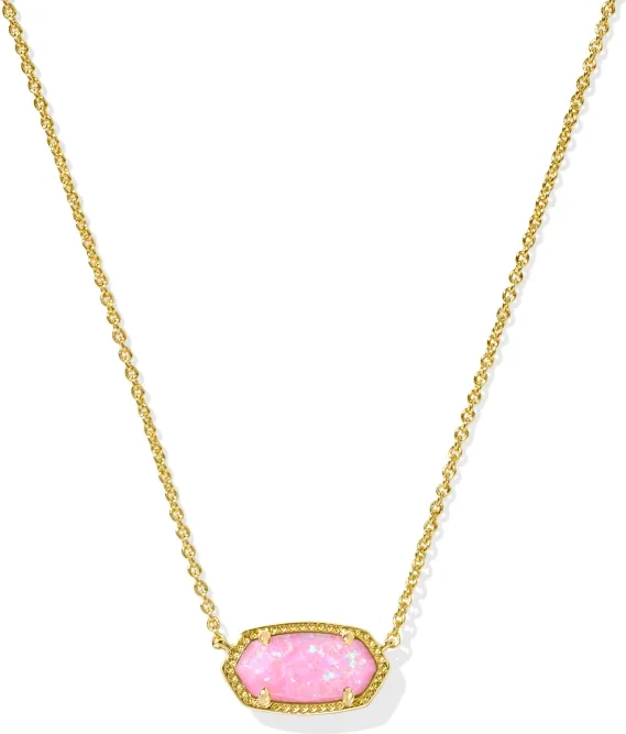 elisa gold short pendant necklace