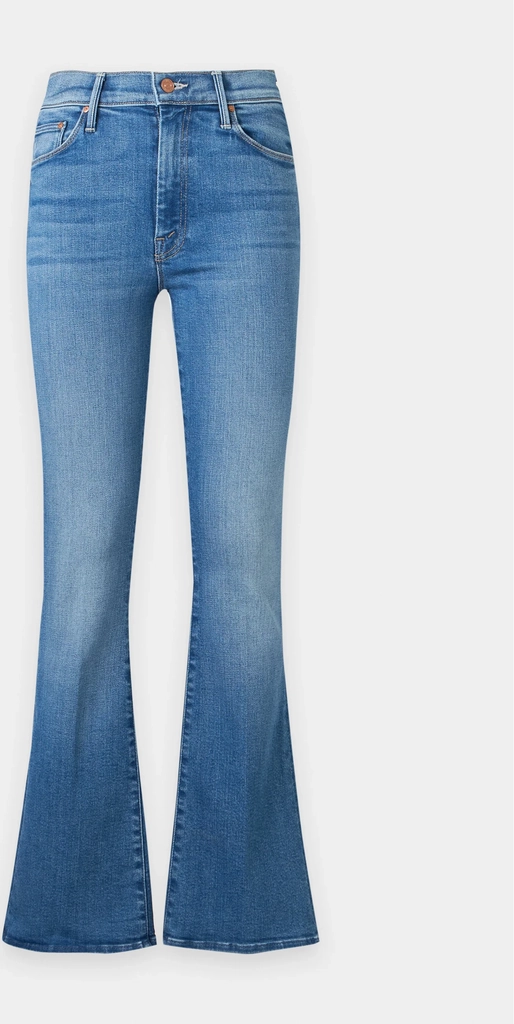 motherthe weekender fray - flared jeans - blue denim