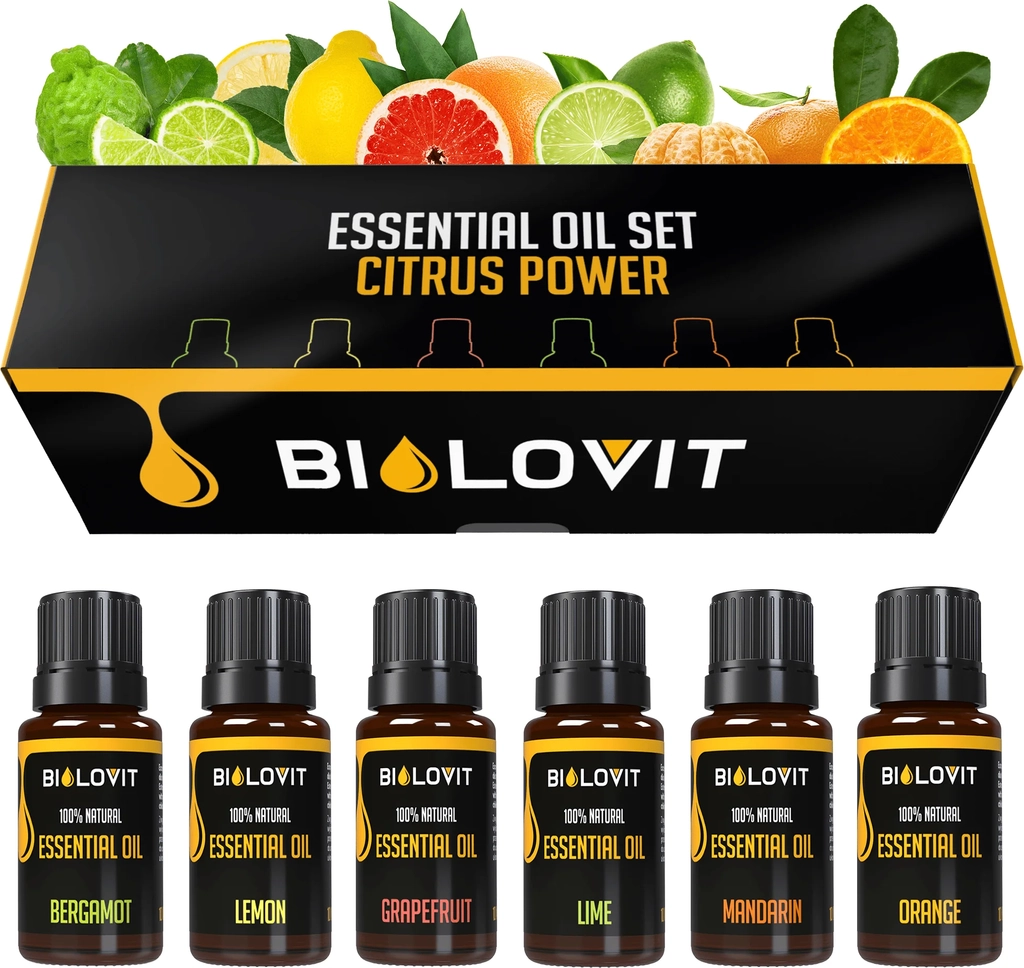 bilovit sæt med æteriske olier - power of citrus