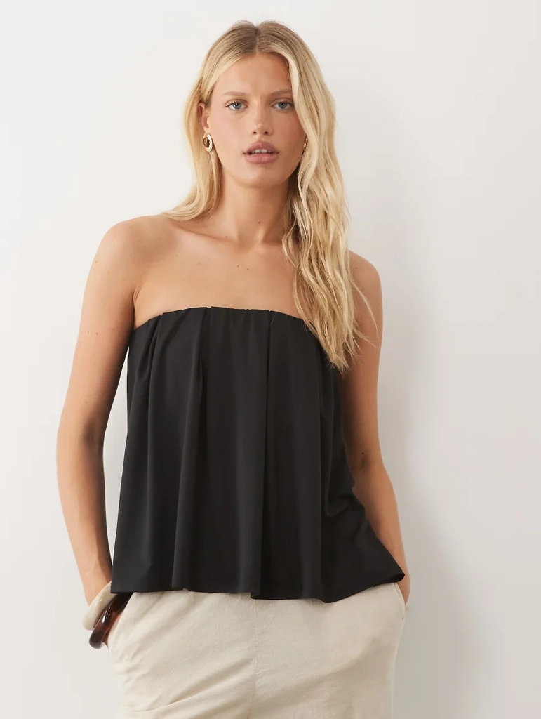 River Island bandeau-top i sort