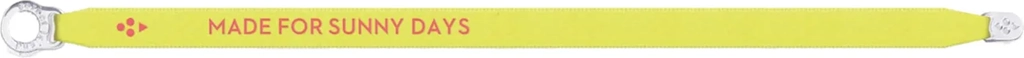 satin bracelet made for sunny days neon yellow