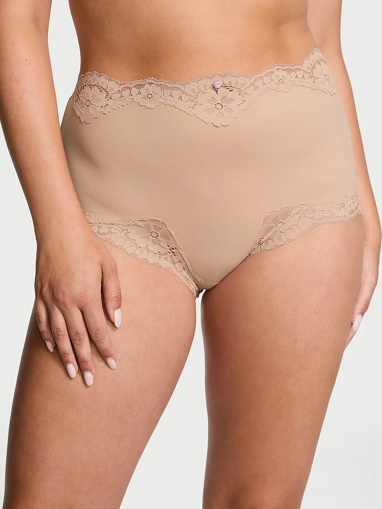lace-trim boyshort panty