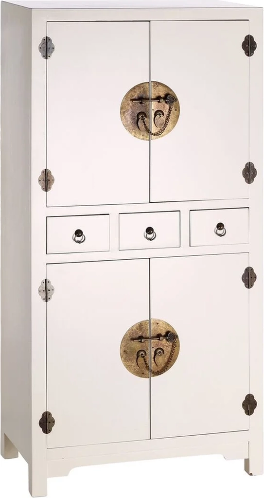 aparador oriente 63 x 33 x 131 cm madeira branco
