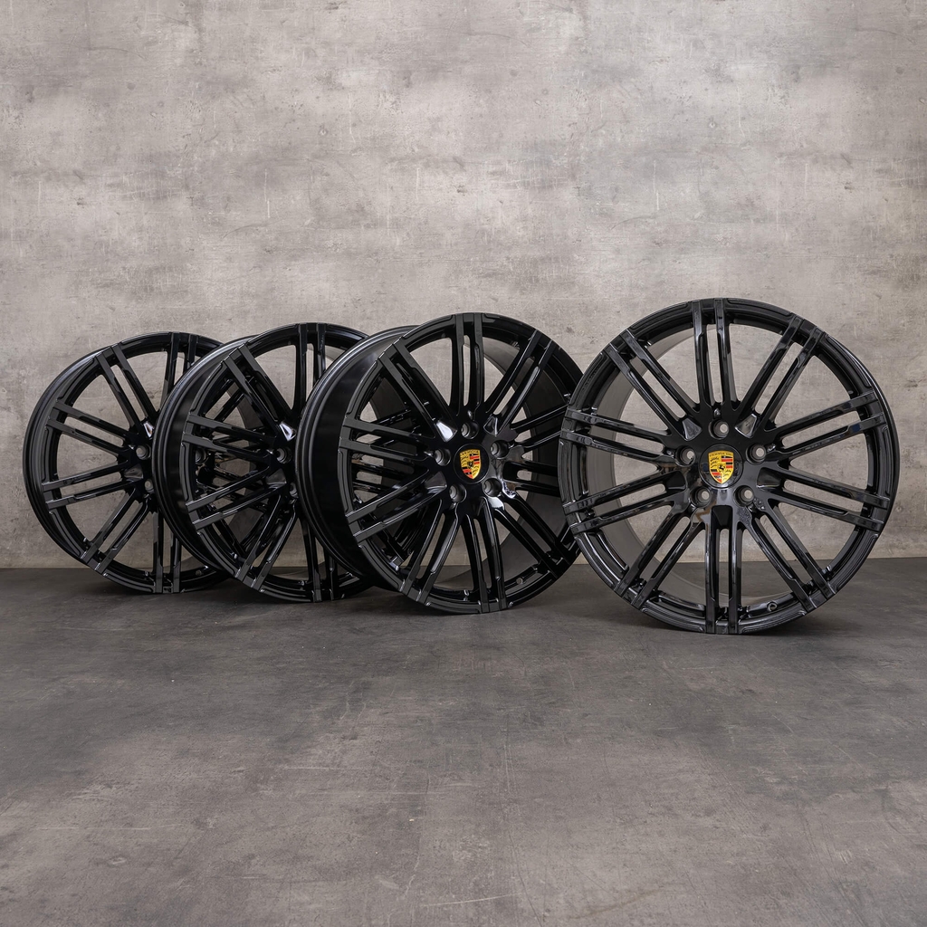 originale porsche cayenne fælge 21 tommer 958 turbo & s 7p5601025ae sort blank