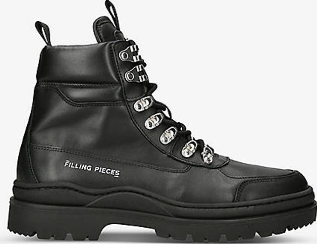 Filling Pieces Womenss Mountain Boots in Black Leather archived
