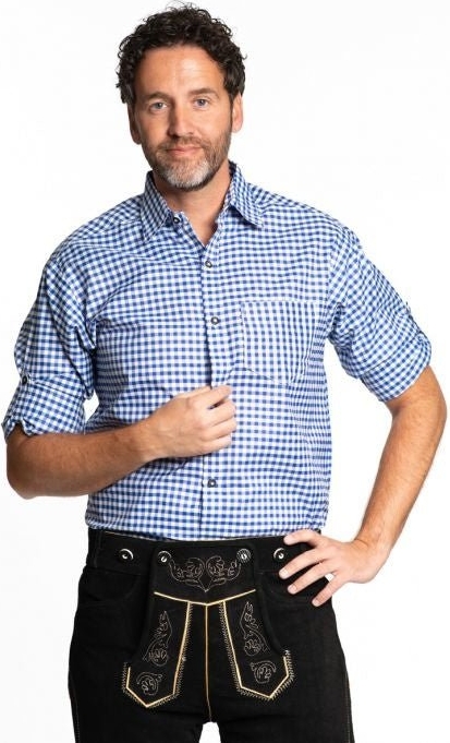 oktoberfest bluse mænd blå