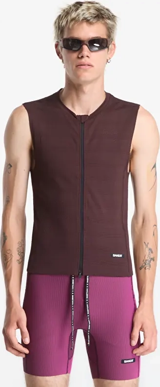 Bandit AirKnit Distance Sleeveless Zip Espresso - Espresso