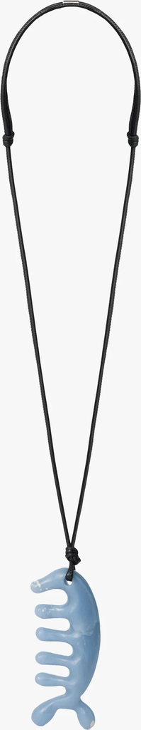 beluga gua sha necklace in grey blue