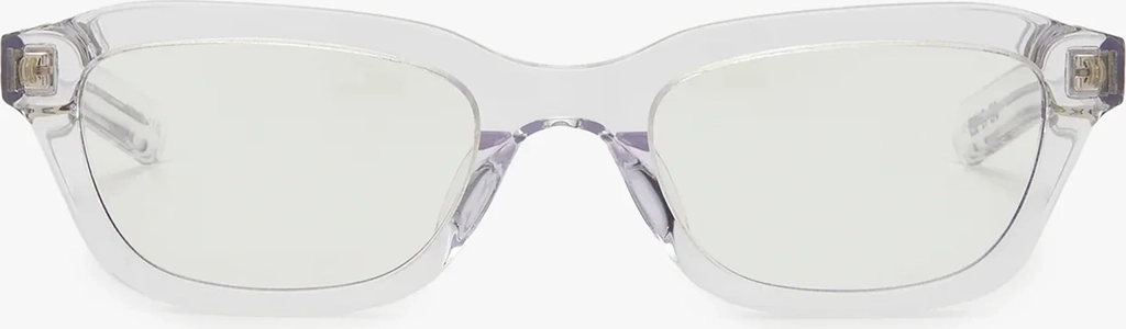 clint glasses in clear crystal and clear lens with blue light